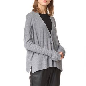 ATM Anthony Thomas Melillo V-Neck Button Front Womens Schoolboy Cardigan Sweater